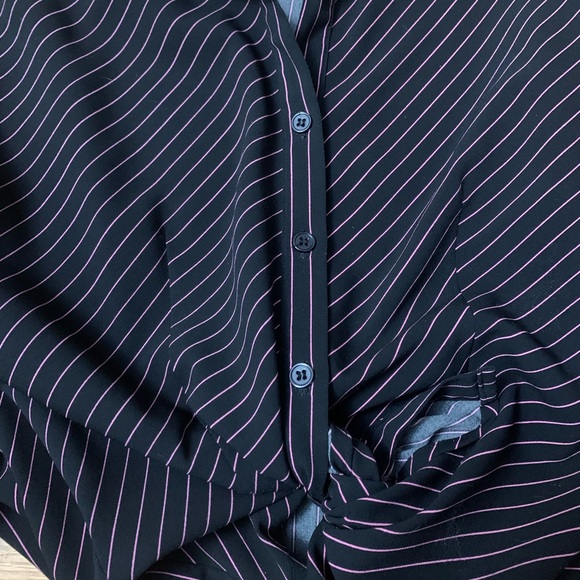 Striped Button-Up Blouse - Picture 2 of 7